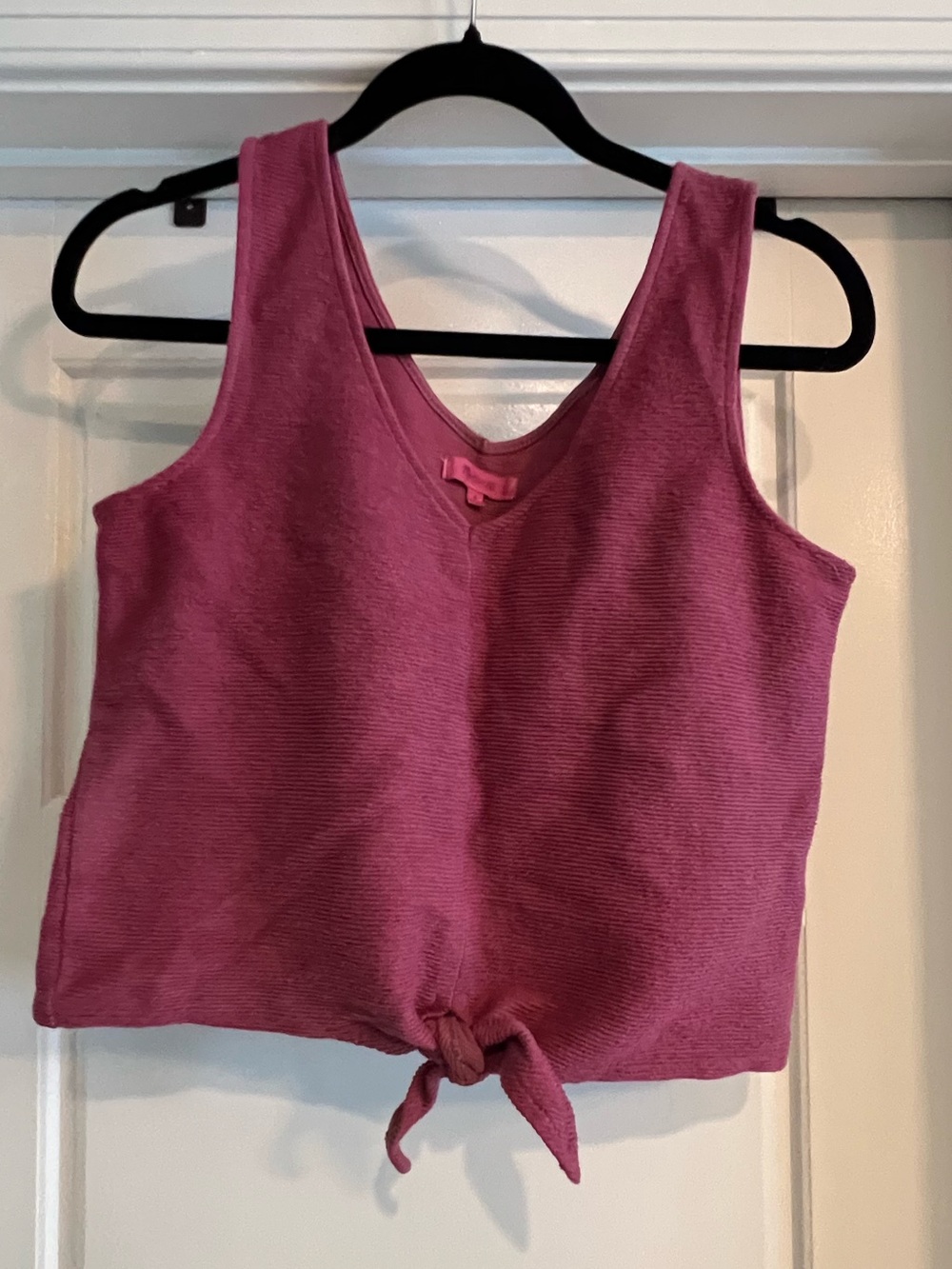 Madewell Rose-Pink Tie-Front Tank